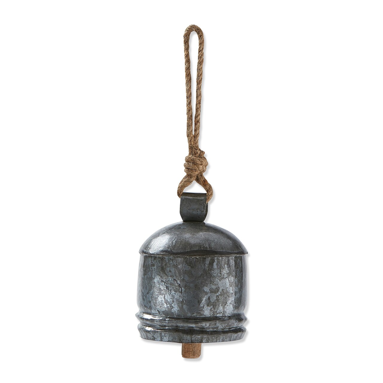 Classic Artisan Made Large Silver Bell - Decorative Holiday Decor for Christmas, Gray Iron, 8.5" H x 5.75" L x 5.75" W